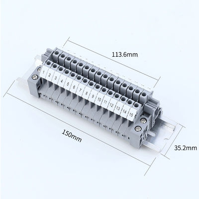 O trilho modular do RUÍDO do jogo UK2.5N dos blocos de terminais do parafuso de UK2.5B montou as tiras 32A 690V