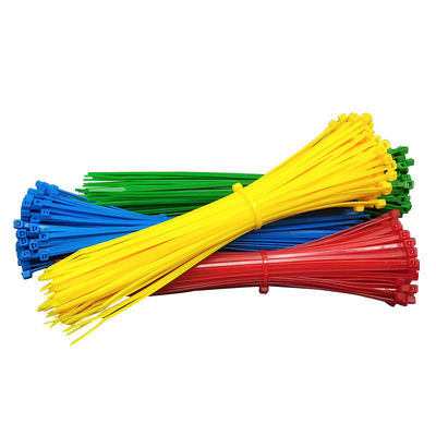 laços de empacotamento de travamento automático de nylon plásticos coloridos do fecho de correr do fio do cabo de 2.5mm x de 150mm