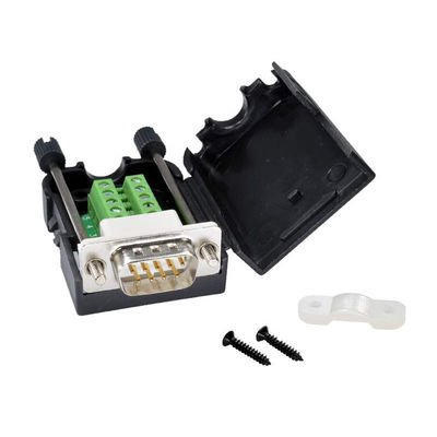 Conectores da porta de série do Pin RS232 do sub 9 de DB9 D ao adaptador dos blocos de terminais com alojamento