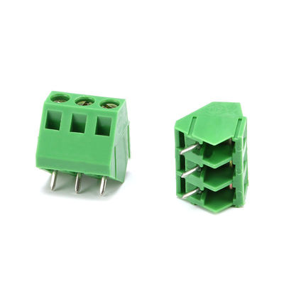 5.0mm Pitch PCB Soldagem Conectores de montagem de parafuso Blocos terminais 45° Entrada lateral