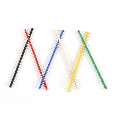 40 coloridos fixam a única fileira Pin Header Male Connector Strip reto de 2.54mm para Arduino