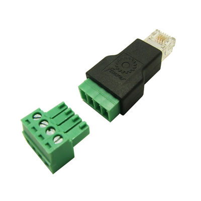 Tomadas modulares do conector macho de RJ11 6P4C a 4 Pin Screw Terminal Blocks Adapter