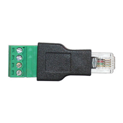 Tomadas modulares do conector macho de RJ11 6P4C a 4 Pin Screw Terminal Blocks Adapter