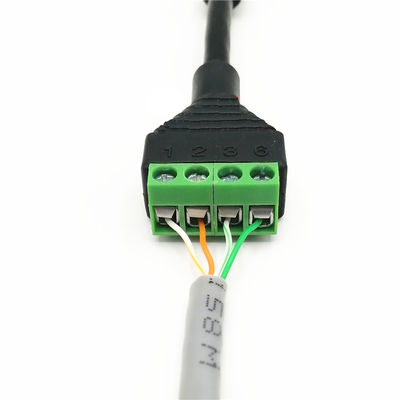 Tomada fêmea da alimentação de DC de Jack da rede do cabo RJ45 do ponto de entrada ao adaptador dos terminais de parafuso para a câmera do monitor