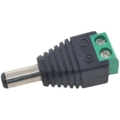 adaptador masculino da alimentação de DC de 5.5mm x de 2.1mm Jack para luzes de tira do diodo emissor de luz da câmera do CCTV