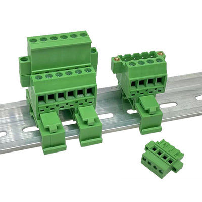 5.08mm/0,2&quot; trilho Pluggable do ruído dos blocos de terminais do parafuso do passo que monta 300V 10A