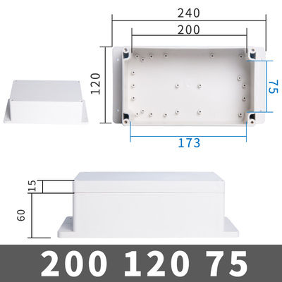1 no divisor impermeável 200*120*75mm de 5 para fora blocos de terminais do caso plástico do projeto da caixa de junção