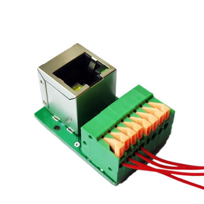 8 Pin Spring Crimping Terminal Blocks ao módulo do PWB da rede RJ45 Jack Adapter