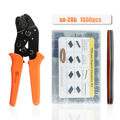 variedade dos conectores de 1550pcs Du Pont 2.54mm com o jogo do alicate do frisador da ferramenta de friso