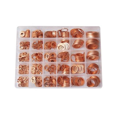 568pcs 30 faz sob medida o jogo liso de cobre métrico IMPA813080 de Ring Washer Gaskets Assortment Set