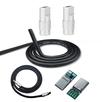 Tipo paládio 100W do jogo 6mm O.D USB-C 3,1 de DIY do cabo da carga de C que carrega para telefones das tabuletas dos portáteis