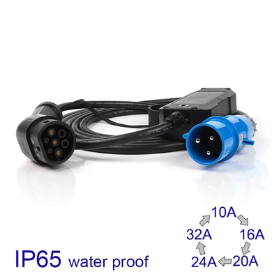 O carregamento do veículo elétrico cabografa 32 IEC 62196-2 da caixa do ampère 220V-240V CEE Plug Car Charger Switch