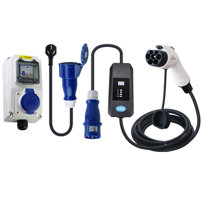 O carregamento do veículo elétrico cabografa 32 IEC 62196-2 da caixa do ampère 220V-240V CEE Plug Car Charger Switch