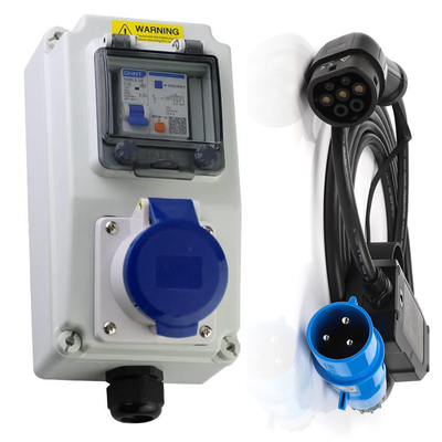 O carregamento do veículo elétrico cabografa 32 IEC 62196-2 da caixa do ampère 220V-240V CEE Plug Car Charger Switch