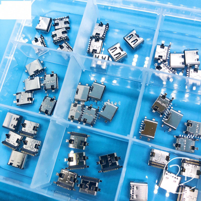 Tipo receptáculo fêmea 75pcs 120pcs do soquete do conector 6P 16P 24P do jogo de reparação USB-C do porto de C Charing