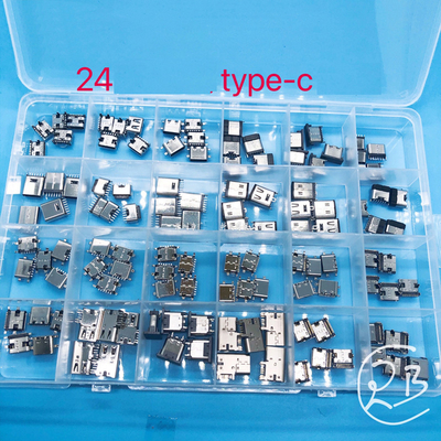 Tipo receptáculo fêmea 75pcs 120pcs do soquete do conector 6P 16P 24P do jogo de reparação USB-C do porto de C Charing