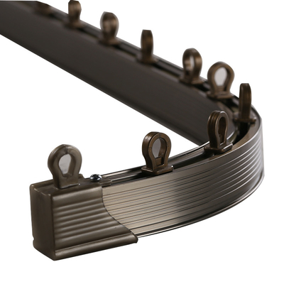 Cortina curvada Rod Track Rail Inner Pulley de Polo do alumínio janela plástica dobrável resistente