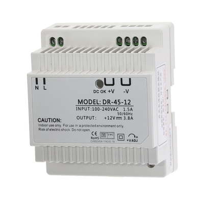 Fonte de alimentação do modo do interruptor do trilho do ruído da saída da C.C. de DR-45-12 45W 12V 3.5A