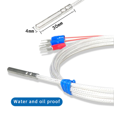 Tubo de aço inoxidável PT100 -50°C~200°C da ponta de prova de Thermocouple Sensor Cable do controlador de temperatura