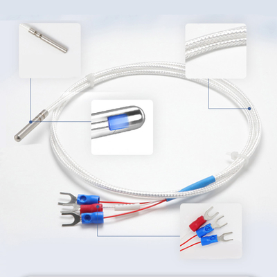 Tubo de aço inoxidável PT100 -50°C~200°C da ponta de prova de Thermocouple Sensor Cable do controlador de temperatura