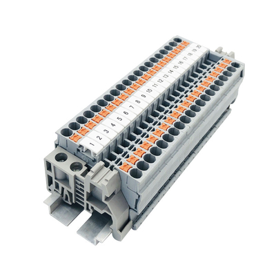PT 2.5 Din Conector montado em trilho Kit de blocos terminais de prensagem de molas