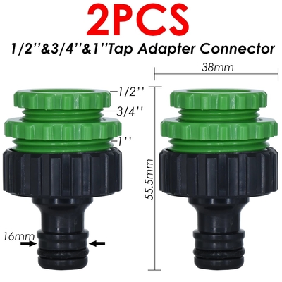 Polegada rápida plástica dos acessórios 1/2 do adaptador da mangueira do conector da torneira da mangueira da água do jardim 3/4 de polegada
