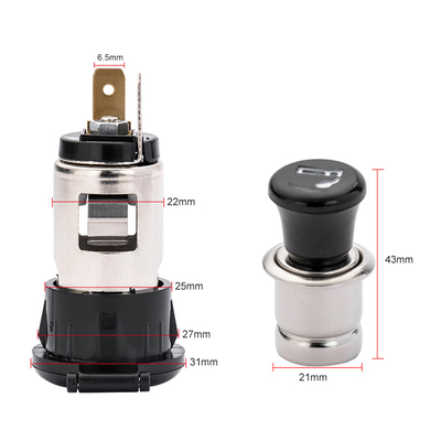Peças mais claras da tomada de poder da tomada do soquete do cigarro do carro para a motocicleta 12V 24V do caminhão do carro impermeável