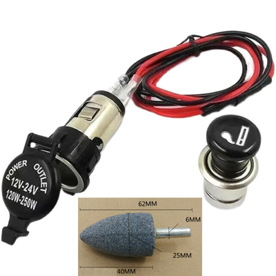 Peças mais claras da tomada de poder da tomada do soquete do cigarro do carro para a motocicleta 12V 24V do caminhão do carro impermeável