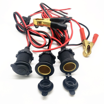 Tomada de poder fêmea do soquete mais leve do cigarro do caminhão da motocicleta do carro com 5M Cable 12V 24V