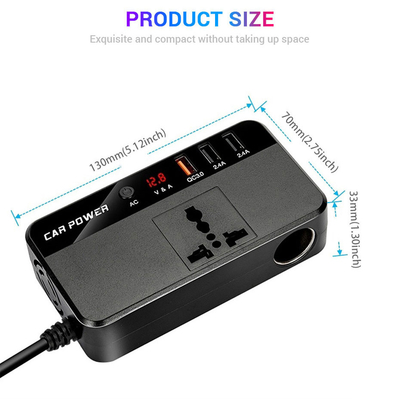 C.C. 24V 12V do inversor do carro do caminhão 200W à estação rápida da carga de USB do adaptador do carregador do poder do conversor da C.A. 220V