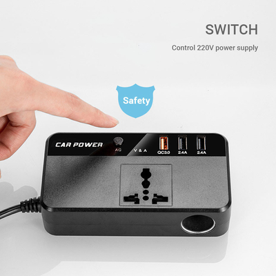 C.C. 24V 12V do inversor do carro do caminhão 200W à estação rápida da carga de USB do adaptador do carregador do poder do conversor da C.A. 220V