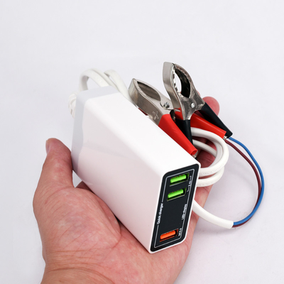 Conversor da C.C. do caminhão da motocicleta com grampo de bateria 12V 24V ao adaptador do poder do carregador de 5V QC3.0 USB