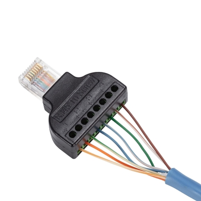RJ45 homem 8P8C a 8 Pin Screw Terminal Block Adapter para a solução video do CCTV