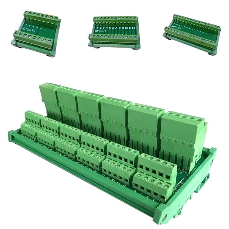 8 12 16 60 Caminhos Conexão de cabo Hub de distribuição Blocos terminais Cablagem Din Rail Mount