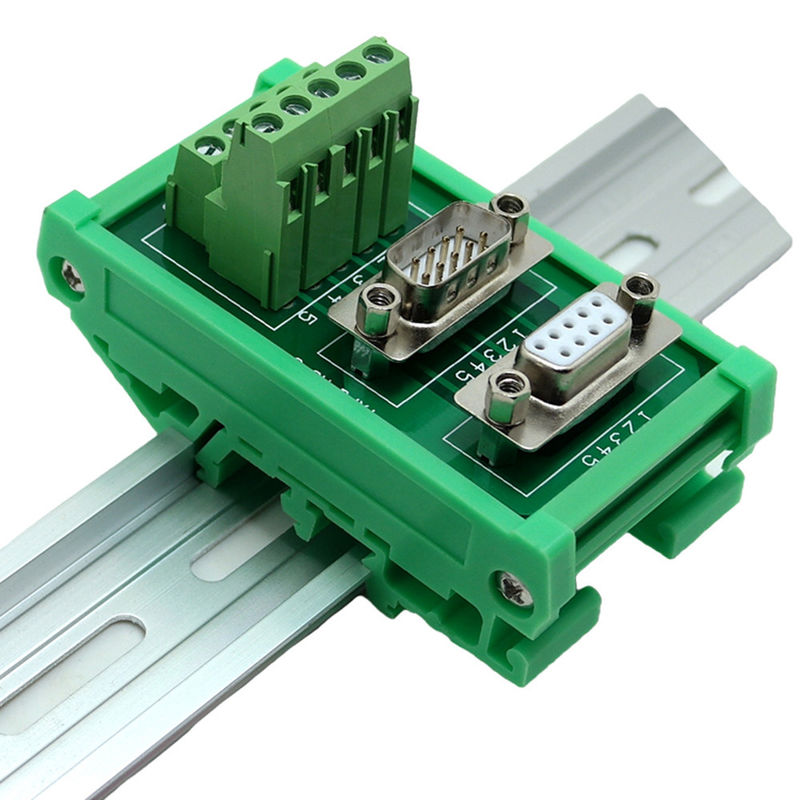 Placa da fuga da fiação do bloco de terminais de Pin Male Female Dual Connectors do sub 9 de DB9 D
