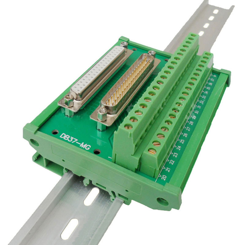 Placa da fuga da fiação do bloco de terminais de Pin Male Female Dual Connectors do sub 37 de DB37 D