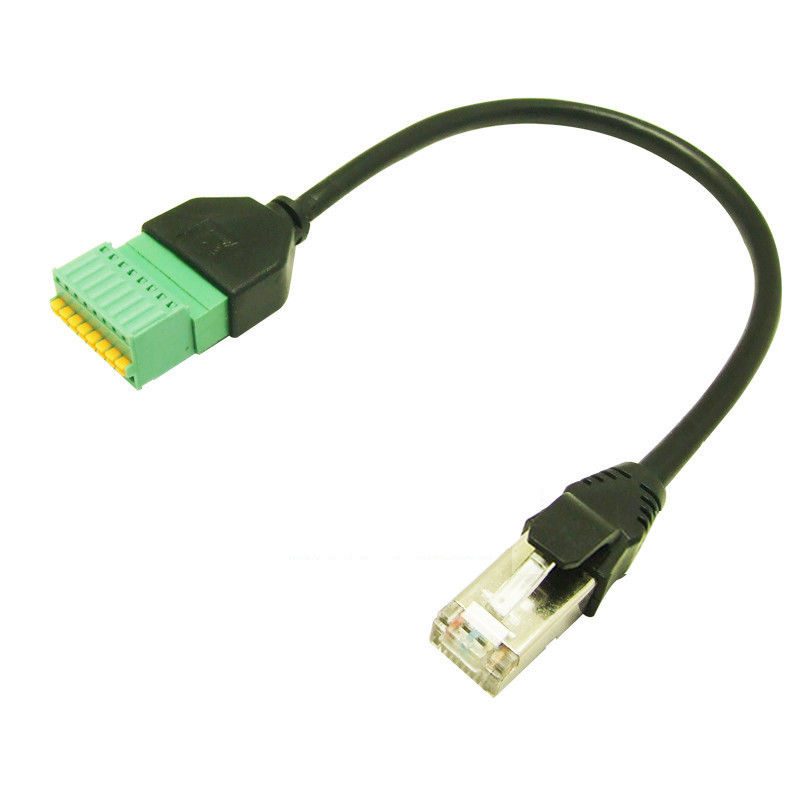 Conector do RJ45 8P8C a 8 Pin Screw Terminal Block Adapter 30cm por muito tempo para a solução video do CCTV da segurança