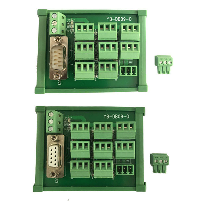 Disposições da placa de conexão 9 dos blocos de terminais da distribuição do módulo entrado DB9 de sinal do sensor do PLC