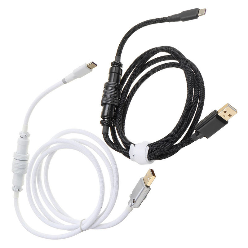 Tipo resistente porto do acoplamento 1.5M USB do conector da aviação do cabo mecânico do teclado de C