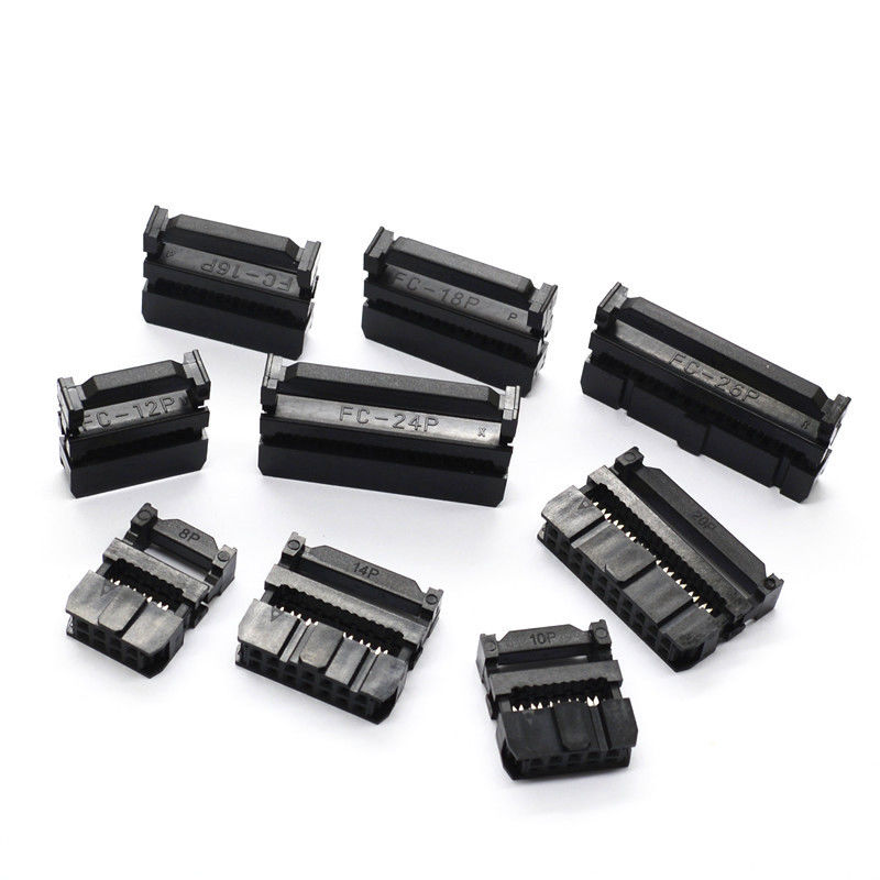 Pin TE do conector 6 - 64 do receptáculo do soquete fêmea do cabo liso IDC de 2.54mm/substituição retangulares de Tyco/ampère