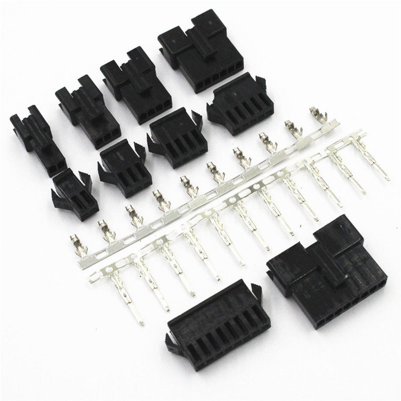 Terminais espaçando do encabeçamento do alojamento do conector de JST-SM 2.54mm para a fonte de alimentação da tira do diodo emissor de luz