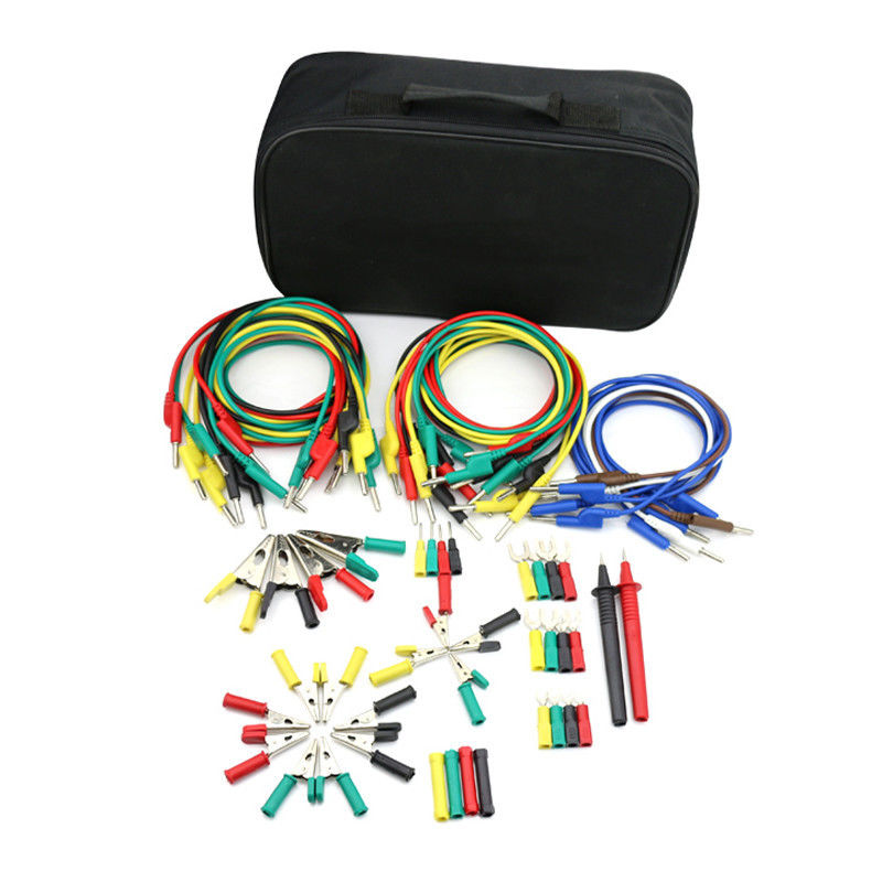 O teste eletrônico da ponta de prova do multímetro conduz o grupo dos Pugs da banana de Kit Spade Lugs Alligator Clips