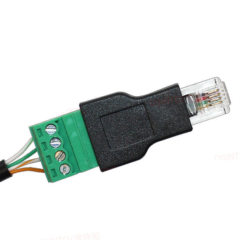 Tomadas modulares do conector macho de RJ11 6P4C a 4 Pin Screw Terminal Blocks Adapter
