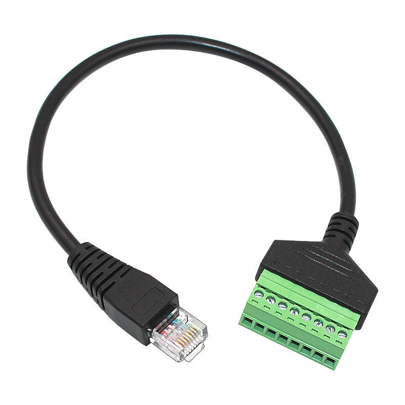Conector fêmea ou do homem RJ45 8P8C ao cabo 30cm de 8 Pin Screw Terminals Converter Adapter por muito tempo