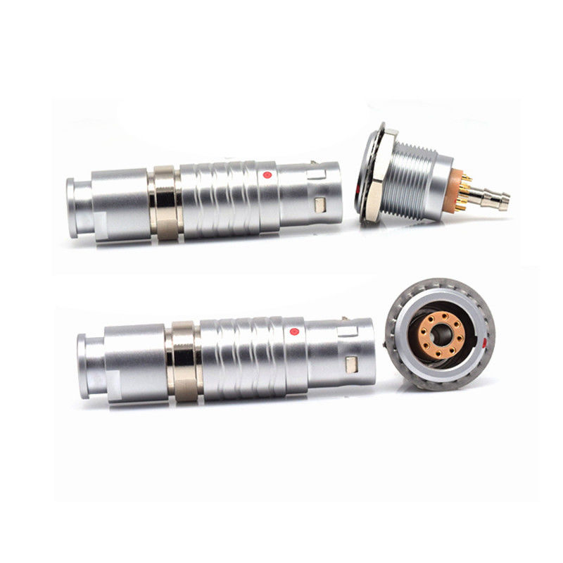 OVO 3B 8 Pin Plus de FGG 1 do soquete push pull da tomada do Auto-fechamento da maneira conector misturado pneumático elétrico