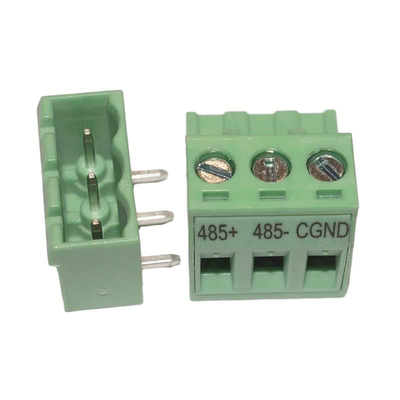 5.08mm Pitch PCB Plug-in Screw Terminal Blocks Plug + Right Angle Pin Header com serviço de marcação impressa